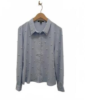 NEW AZI women's ebony blouse in blue